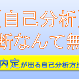 【就活】自己分析の診断は無駄。内定者から見る自己分析方法